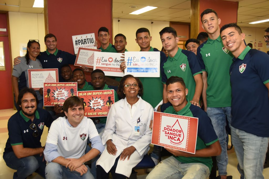 DSC_1246-1024x683 INCAvoluntário recebe seleção Sub-20 do Fluminense em ação de doação de sangue