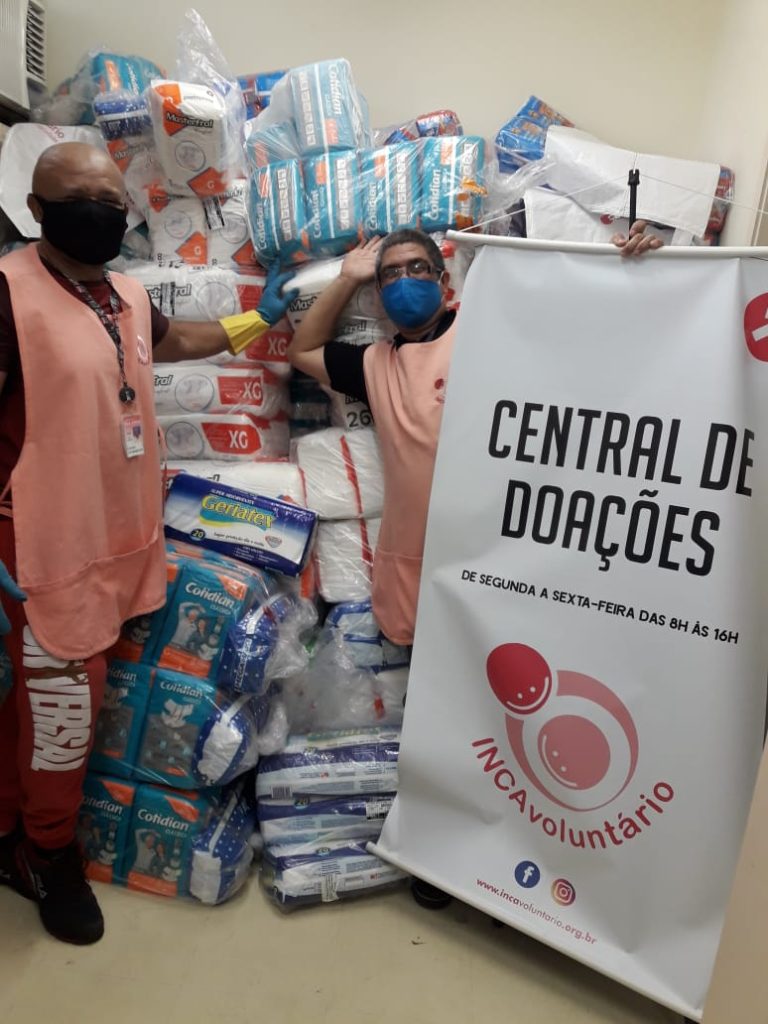 Doe fraldas aos pacientes do INCA